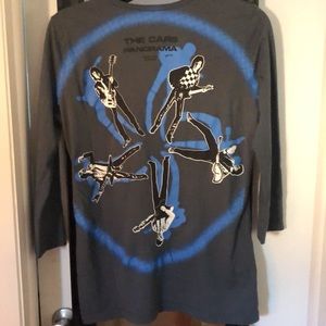 Long sleeve blue grey T-shirt by GAP featuring THE CARS size medium